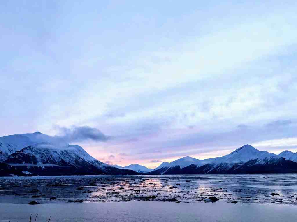 Winter sunrise in Alaska