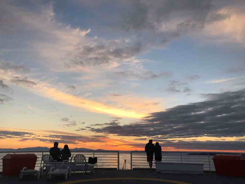 Sunset from the Seattle to Anchorage Ferry