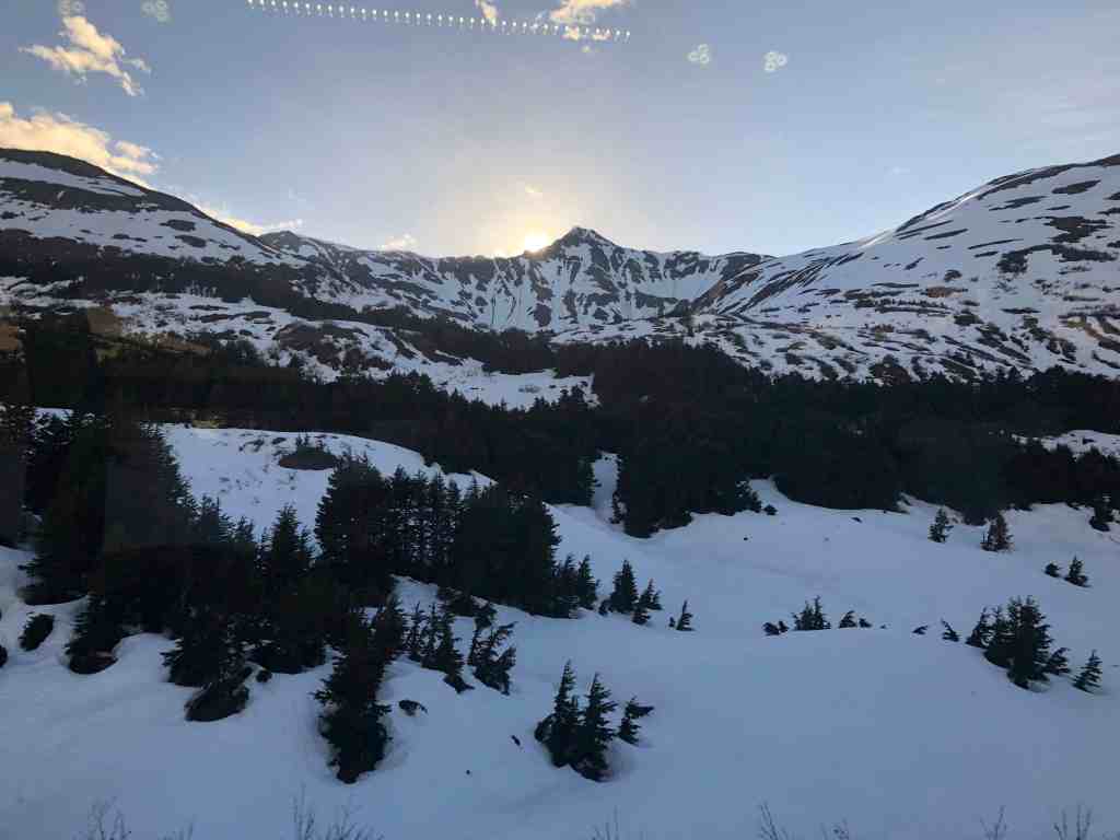 Sunset during summer in Alaska 