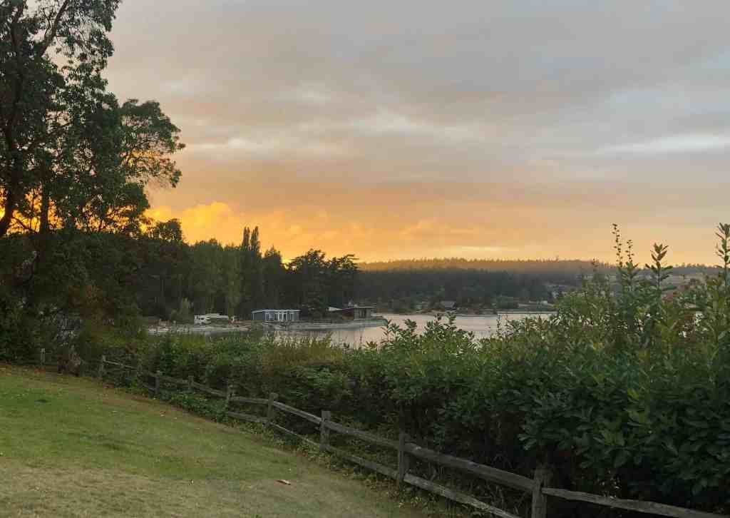 Sunset at Captain Whidbey's Inn and Restaurant on Whidbey Island