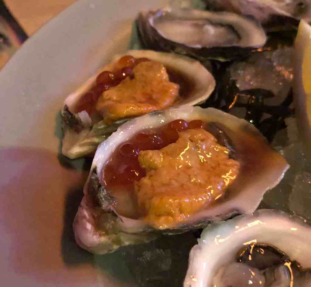 Things to do in downtown Napa - grilled oysters at the Hog Island Oyster Bar in Oxbow Public Market