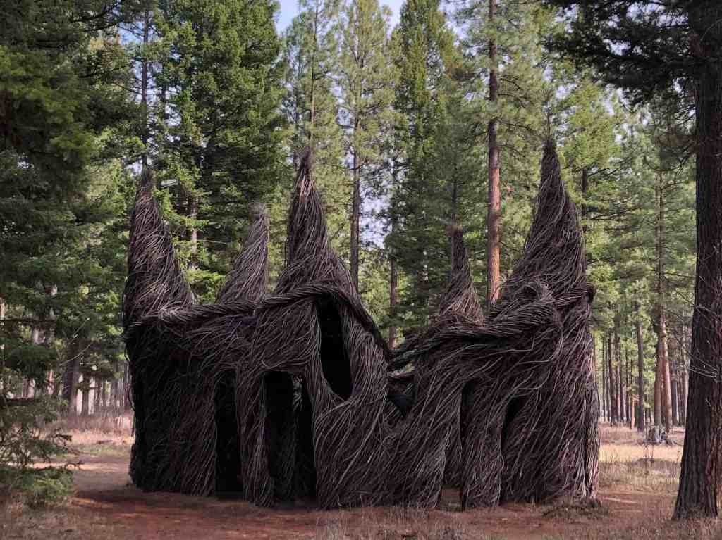 Outdoor sculpture at Blackfoot Pathways in Montana