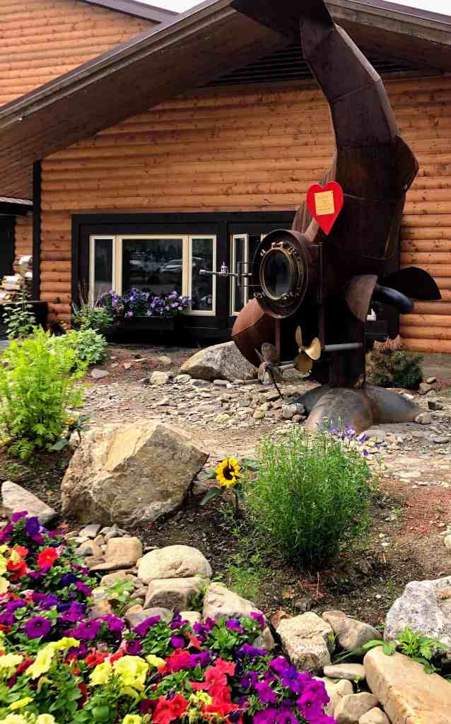 Outdoor art sculpture at Chena Hot Springs, near Fairbanks, Alaska