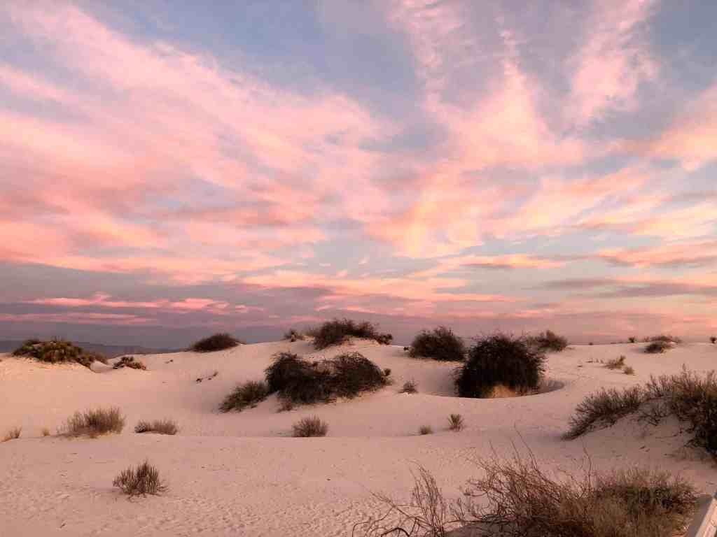Sunset at White Sands National Park