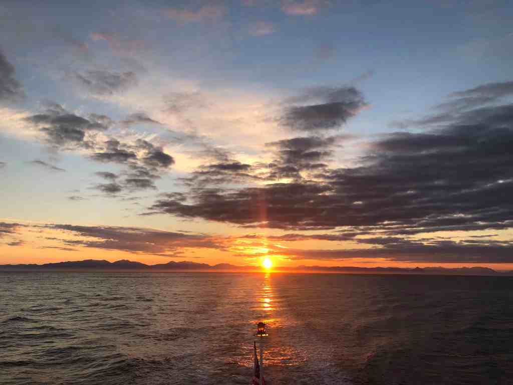 Sunset from the Alaska Ferry